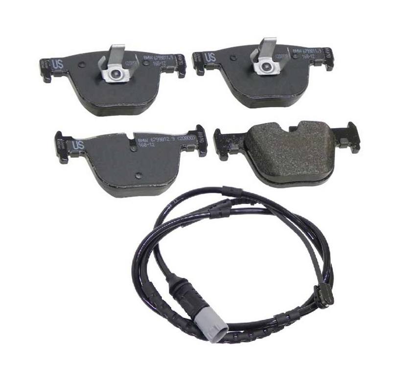 BMW Disc Brake Pad Set - Rear (w/ Sensor)